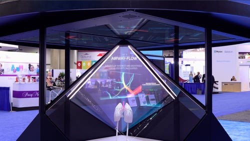 hologram display for rent at an expo in USA 