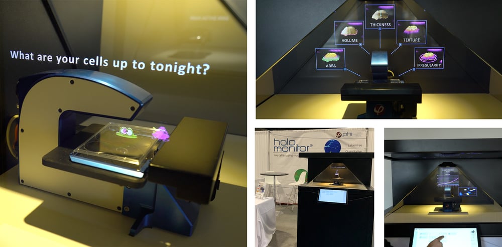 holographic display for expo with touchscreen